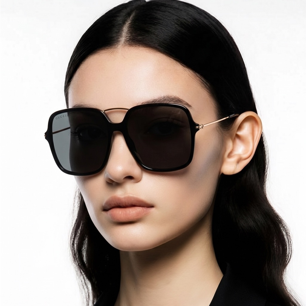 - New Authentic Gucci Grey Butterfly Ladies Sunglasses Gg1267s 001 60